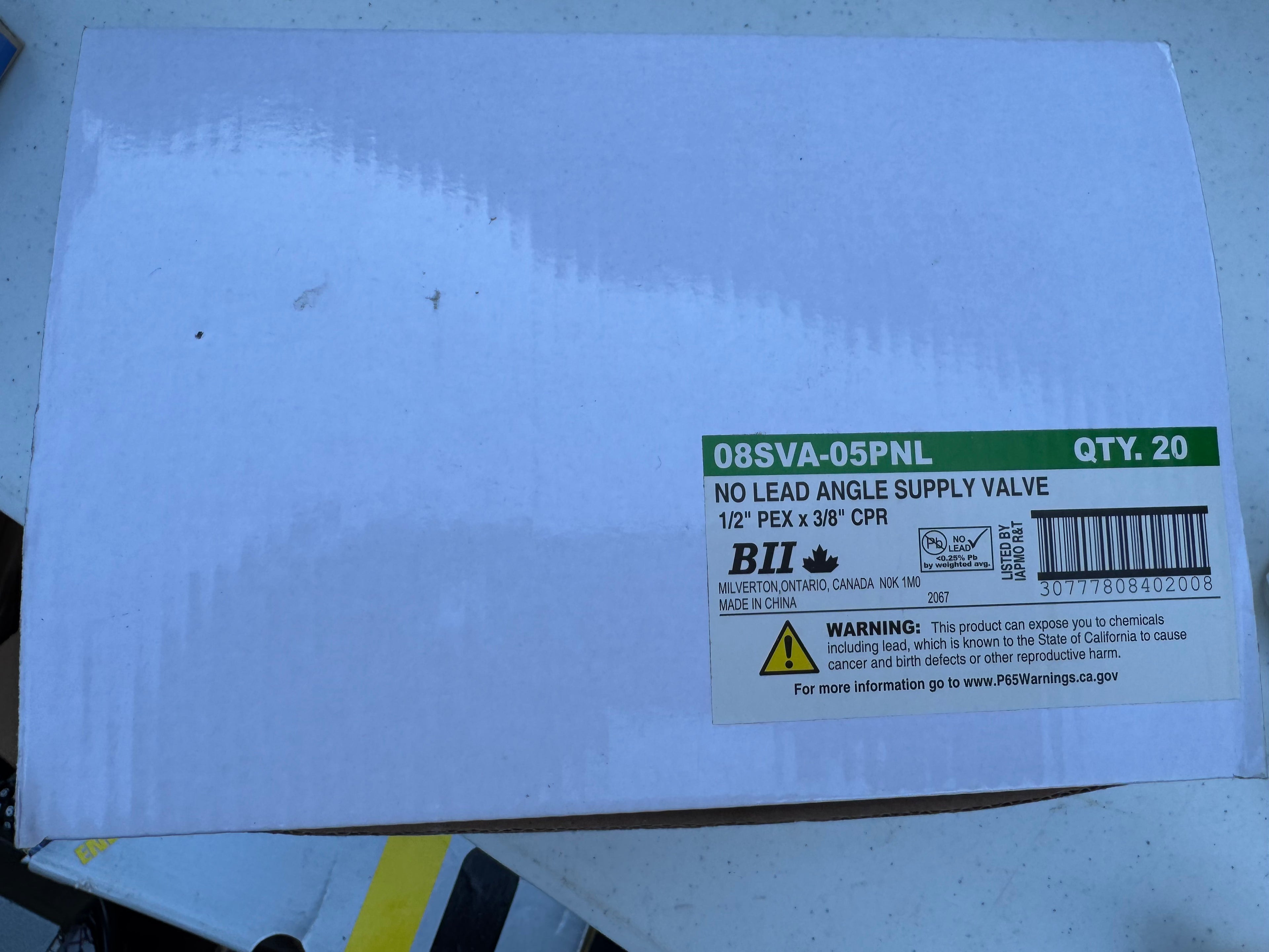 Boshart Lead-Free Angle Supply Valve – 1/2" PEX x 3/8" Compression, Chrome