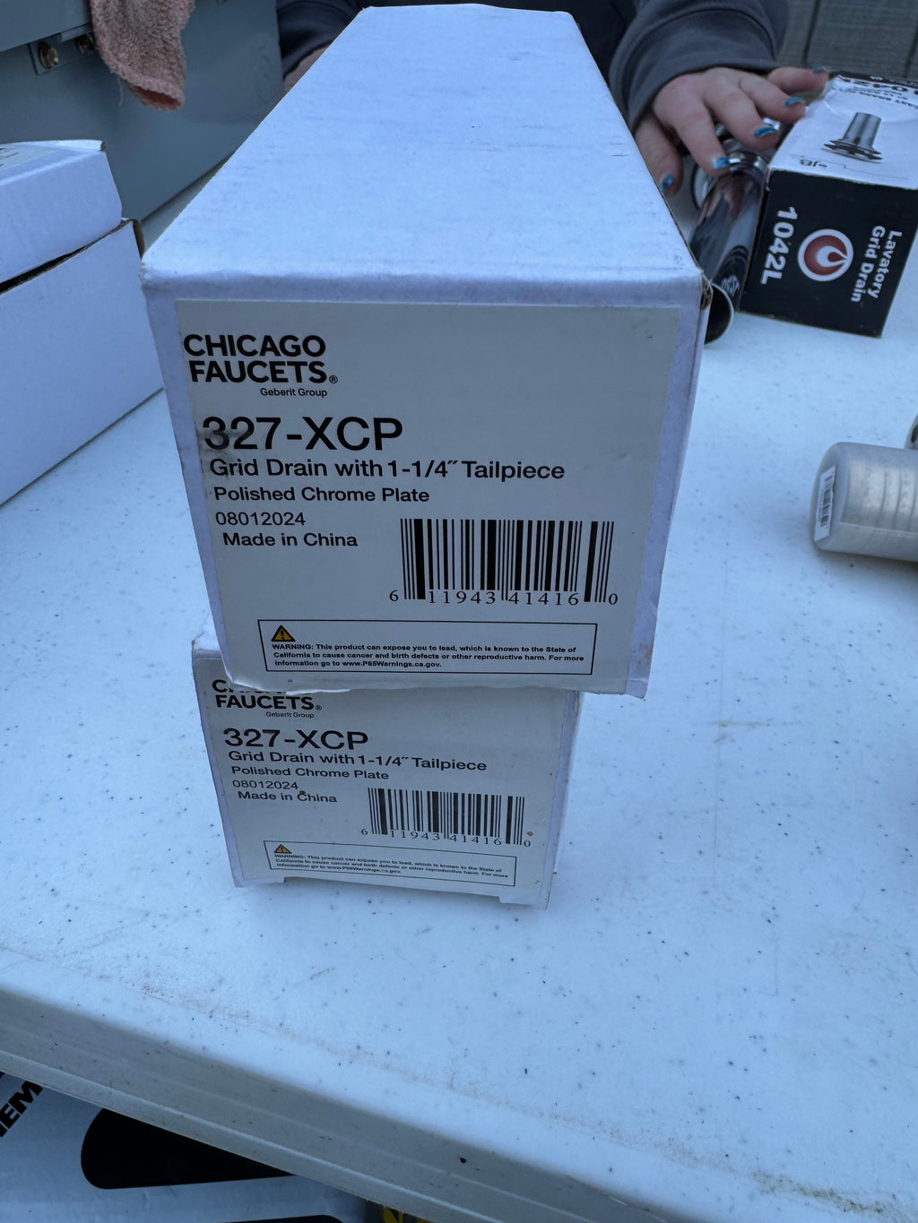 Chicago Faucets 327-XCP Grid Drain – 1-1/4" Tailpiece, Polished Chrome