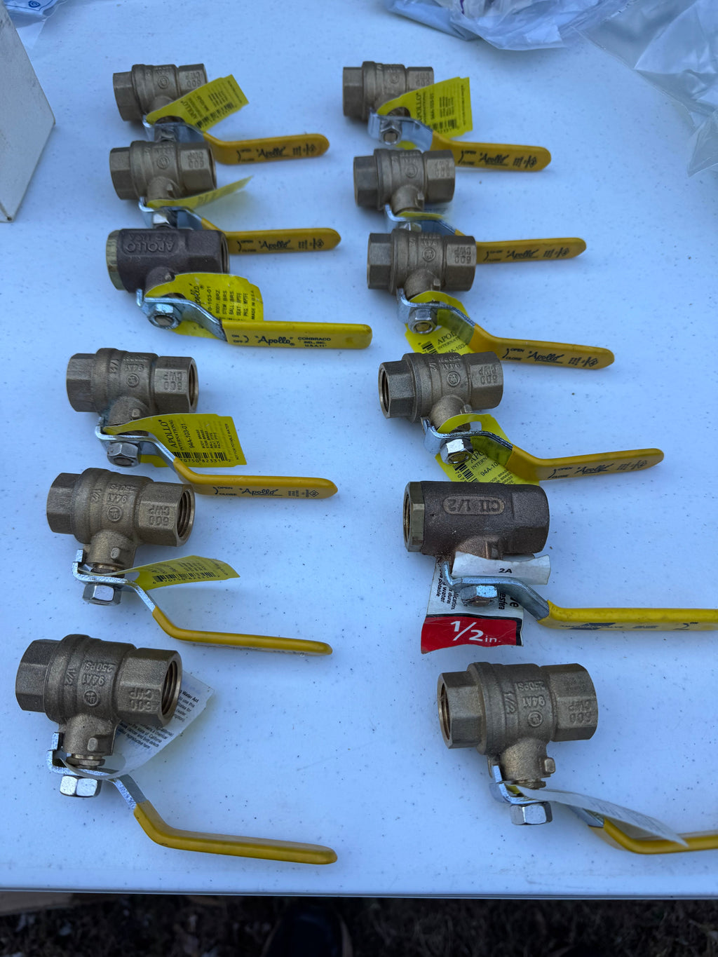 Apollo Brass Ball Valve – Full Port, Yellow Handle, 1/2" FNPT -  70-103-01